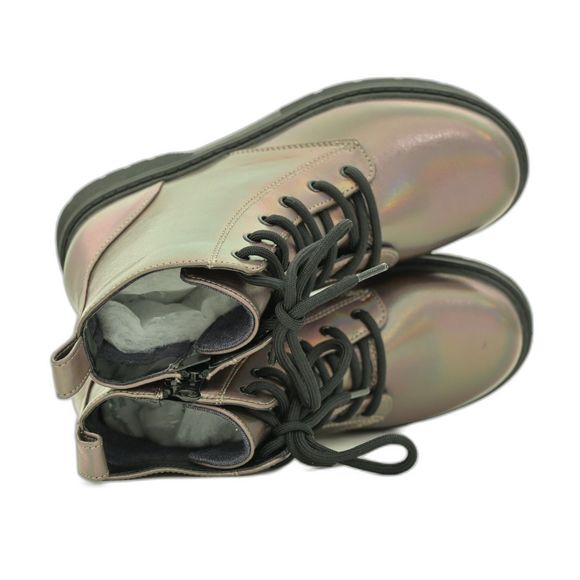 Art Class Girls Side Zipper Dark Color Rainbow Boots Size 4 - Picture 5 of 6